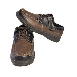 Orthofeet 9 Wide 2 E 422 Baton Rouge Brown Comfort Leather Loafers Boat Shoe EUC